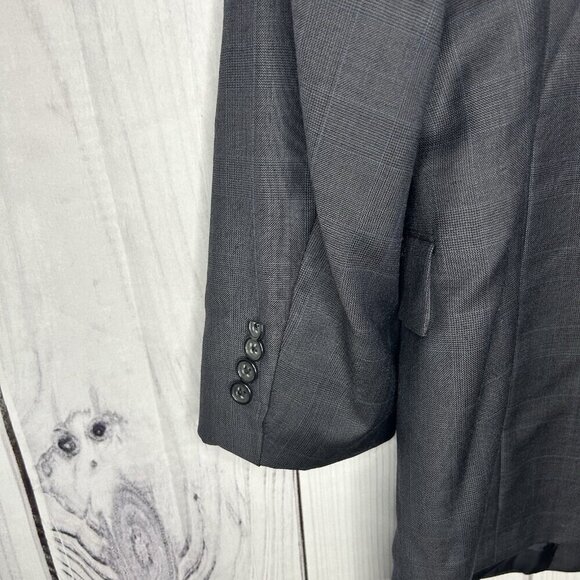 Hart Schaffner Marx Gray Glen Check Sport Coat Blazer 42R Vintage Union Made USA - Picture 7 of 7